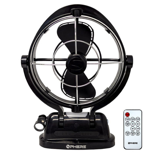 SPHERE VIENTO Black Fan & Light USB + Remote |